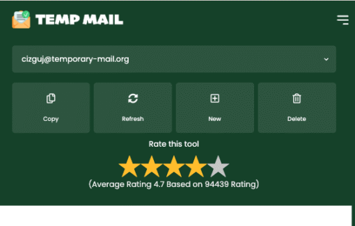 temp mail website
